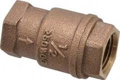 Legend Valve - 1/2" Bronze Check Valve - Inline, FNPT x FNPT, 250 WOG - Eagle Tool & Supply