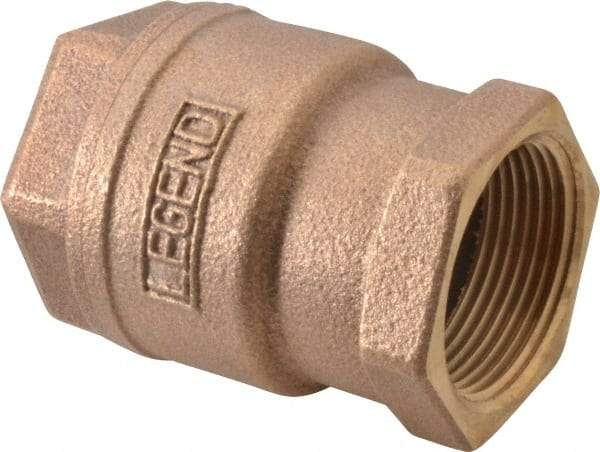 Legend Valve - 1-1/4" Bronze Check Valve - Inline, FNPT x FNPT, 250 WOG - Eagle Tool & Supply