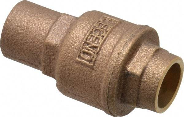 Legend Valve - 1/2" Bronze Check Valve - Inline, Soldered x Soldered, 250 WOG - Eagle Tool & Supply