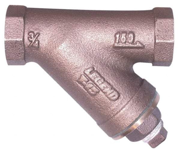 Legend Valve - 3" Pipe, FNPT Ends, Cast Iron Y-Strainer - 500 psi WOG Rating, 250 psi WSP Rating - Eagle Tool & Supply