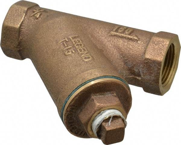 Legend Valve - 3/4" Pipe, FNPT Ends, Bronze Y-Strainer - 300 psi WOG Rating, 150 psi WSP Rating - Eagle Tool & Supply