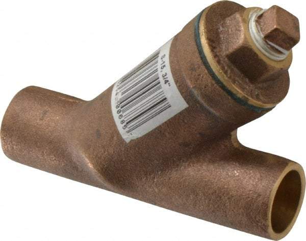 Legend Valve - 3/4" Pipe, Solder Ends, Bronze Y-Strainer - 300 psi WOG Rating, 150 psi WSP Rating - Eagle Tool & Supply