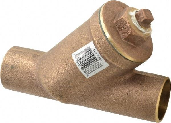 Legend Valve - 1-1/2" Pipe, Solder Ends, Bronze Y-Strainer - 300 psi WOG Rating, 150 psi WSP Rating - Eagle Tool & Supply