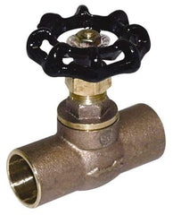 Legend Valve - 3/4" Pipe, 125 psi WOG Rating, Lead Free Brass, Stop Valve - Handwheel Handle, C x C Sweat End Connections - Eagle Tool & Supply