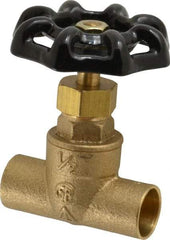Legend Valve - 1/2" Pipe, 125 psi WOG Rating, Brass, Stop Valve - Handwheel Handle, Soldered x Soldered End Connections - Eagle Tool & Supply