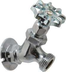 Legend Valve - 1/2" Pipe, Chrome Plated Brass Sillcock - Handwheel Handle, FNPT x GHT End Connections, 125 psi WOG Rating - Eagle Tool & Supply