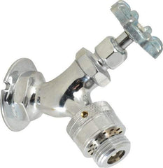Legend Valve - 3/4" Pipe, Chrome Plated Brass Sillcock with Vacuum Breaker - Handwheel Handle, FNPT x GHT End Connections, 125 psi WOG Rating - Eagle Tool & Supply