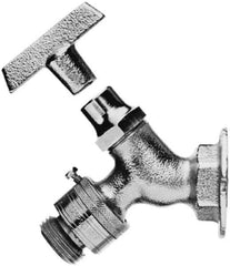 Legend Valve - 3/4" Pipe, Chrome Plated Brass Sillcock with Vacuum Breaker - Loosekey Handle, FNPT x GHT End Connections, 125 psi WOG Rating - Eagle Tool & Supply