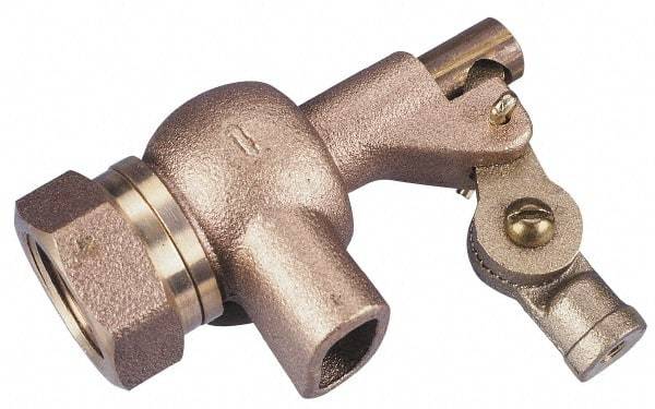 Legend Valve - 1-1/4" Pipe, Bronze, Mechanical Float Valve - 125 psi, NPTF x Plain End Connections - Eagle Tool & Supply