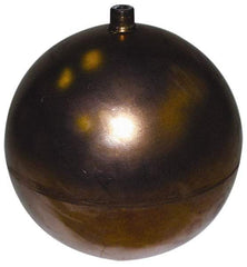 Legend Valve - 8" Diam, Spherical, Metal Float - 3/8-16 Thread, Copper, 125 Max psi - Eagle Tool & Supply