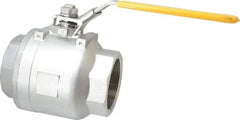 Legend Valve - 3" Pipe, Full Port, Stainless Steel Standard Ball Valve - 2 Piece, Inline - One Way Flow, FNPT x FNPT Ends, Locking Lever Handle, 1,000 WOG, 150 WSP - Eagle Tool & Supply