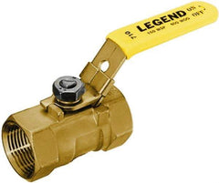 Legend Valve - 1-1/4" Pipe, Standard Port, Stainless Steel Standard Ball Valve - 1 Piece, Inline - One Way Flow, FNPT x FNPT Ends, Locking Lever Handle, 800 WOG, 150 WSP - Eagle Tool & Supply