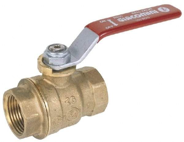 Legend Valve - 2-1/2" Pipe, Full Port, Stainless Steel Standard Ball Valve - 2 Piece, Inline - One Way Flow, FNPT x FNPT Ends, Locking Lever Handle, 1,000 WOG, 150 WSP - Eagle Tool & Supply