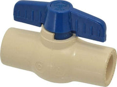 Legend Valve - 1/2" Pipe, Large Port, CPVC Miniature Ball Valve - Inline - One Way Flow, Solvent x Solvent Ends, Tee Handle, 150 WOG - Eagle Tool & Supply