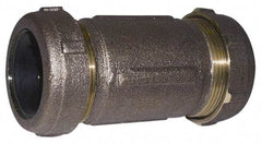 Legend Valve - 1-1/2" Pipe, Brass Compression Pipe Coupling - 125 psi WOG Rating - Eagle Tool & Supply