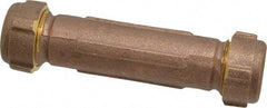 Legend Valve - 3/8" Pipe, 1/2" Copper Tube, Brass Compression Pipe Coupling - 125 psi WOG Rating - Eagle Tool & Supply