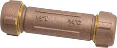 Legend Valve - 1/2" Pipe, 3/4" Copper Tube, Brass Compression Pipe Coupling - 125 psi WOG Rating - Eagle Tool & Supply