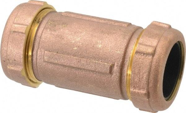 Legend Valve - 1-1/4" Pipe, 1-1/2" Copper Tube, Brass Compression Pipe Coupling - 125 psi WOG Rating - Eagle Tool & Supply