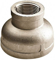 Merit Brass - 3 x 2" Grade 316 Stainless Steel Pipe Reducer Coupling - FNPT x FNPT End Connections, 150 psi - Eagle Tool & Supply