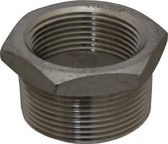 Value Collection - 1-1/2 x 1-1/4" Grade 304 Stainless Steel Pipe Hex Bushing - MNPT x FNPT End Connections, 150 psi - Eagle Tool & Supply