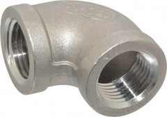 Merit Brass - 1/2" Grade 316 Stainless Steel Pipe 90° Elbow - FNPT x FNPT End Connections, 150 psi - Eagle Tool & Supply