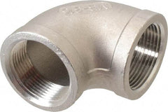 Merit Brass - 1-1/4" Grade 316 Stainless Steel Pipe 90° Elbow - FNPT x FNPT End Connections, 150 psi - Eagle Tool & Supply