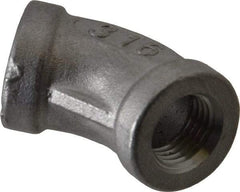 Merit Brass - 1/4" Grade 316 Stainless Steel Pipe 45° Elbow - FNPT x FNPT End Connections, 150 psi - Eagle Tool & Supply