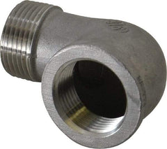 Merit Brass - 1" Grade 316 Stainless Steel Pipe 90° Street Elbow - FNPT x MNPT End Connections, 150 psi - Eagle Tool & Supply