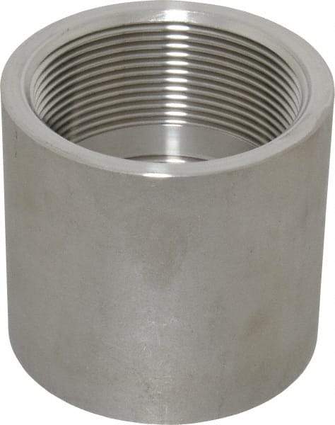 Merit Brass - 2" Grade 316 Stainless Steel Pipe Coupling - FNPT x FNPT End Connections, 150 psi - Eagle Tool & Supply