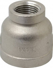 Merit Brass - 1 x 1/2" Grade 316 Stainless Steel Pipe Reducer Coupling - FNPT x FNPT End Connections, 150 psi - Eagle Tool & Supply