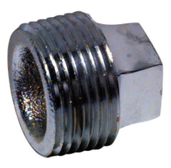 Merit Brass - 4" Grade 304 Stainless Steel Pipe Square Head Plug - MNPT End Connections, 150 psi - Eagle Tool & Supply