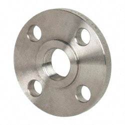 Value Collection - 1" Pipe, 4-1/4" OD, Stainless Steel, Threaded Pipe Flange - 3-1/8" Across Bolt Hole Centers, 5/8" Bolt Hole, 150 psi, Grades 316 & 316L - Eagle Tool & Supply