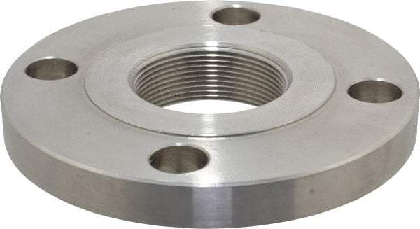 Value Collection - 2" Pipe, 6" OD, Stainless Steel, Threaded Pipe Flange - 4-3/4" Across Bolt Hole Centers, 3/4" Bolt Hole, 150 psi, Grades 316 & 316L - Eagle Tool & Supply
