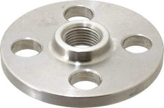 Merit Brass - 1/2" Pipe, 3-1/2" OD, Stainless Steel, Threaded Pipe Flange - 2-3/8" Across Bolt Hole Centers, 5/8" Bolt Hole, 150 psi, Grade 304 - Eagle Tool & Supply