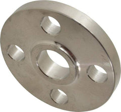 Merit Brass - 3/4" Pipe, 3-7/8" OD, Stainless Steel, Slip On Pipe Flange - 2-3/4" Across Bolt Hole Centers, 5/8" Bolt Hole, 150 psi, Grades 316 & 316L - Eagle Tool & Supply