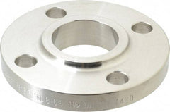 Merit Brass - 1-1/2" Pipe, 5" OD, Stainless Steel, Slip On Pipe Flange - 3-7/8" Across Bolt Hole Centers, 5/8" Bolt Hole, 150 psi, Grades 316 & 316L - Eagle Tool & Supply