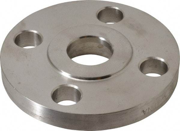 Merit Brass - 1" Pipe, 4-1/4" OD, Stainless Steel, Socket Weld Pipe Flange - 3-1/8" Across Bolt Hole Centers, 5/8" Bolt Hole, 150 psi, Grades 316 & 316L - Eagle Tool & Supply