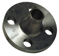 Merit Brass - 2-1/2" Pipe, 7" OD, Stainless Steel, Weld Neck Pipe Flange - 5-1/2" Across Bolt Hole Centers, 3/4" Bolt Hole, 150 psi, Grades 304 & 304L - Eagle Tool & Supply