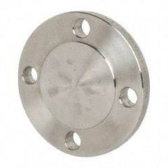 Value Collection - 2" Pipe, 6" OD, Stainless Steel, Blind Pipe Flange - 4-3/4" Across Bolt Hole Centers, 3/4" Bolt Hole, 150 psi, Grades 316 & 316L - Eagle Tool & Supply