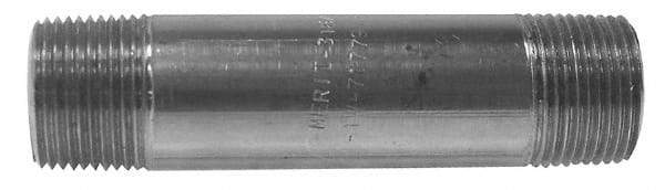 Merit Brass - Schedule 40, 1-1/4" Pipe x 48" Long, Grade 304/304L Stainless Steel Pipe Nipple - Welded & Threaded - Eagle Tool & Supply