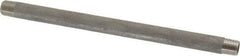 Merit Brass - Schedule 40, 1/8" Pipe x 6" Long, Grade 304/304L Stainless Steel Pipe Nipple - Welded & Threaded - Eagle Tool & Supply