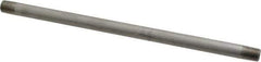 Merit Brass - Schedule 40, 1/8" Pipe x 8" Long, Grade 304/304L Stainless Steel Pipe Nipple - Welded & Threaded - Eagle Tool & Supply