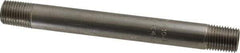 Merit Brass - Schedule 40, 1/4" Pipe x 5" Long, Grade 304/304L Stainless Steel Pipe Nipple - Welded & Threaded - Eagle Tool & Supply
