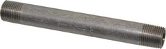 Merit Brass - Schedule 40, 3/8" Pipe x 5" Long, Grade 304/304L Stainless Steel Pipe Nipple - Welded & Threaded - Eagle Tool & Supply