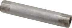 Merit Brass - Schedule 40, 3/4" Pipe x 5-1/2" Long, Grade 304/304L Stainless Steel Pipe Nipple - Welded & Threaded - Eagle Tool & Supply