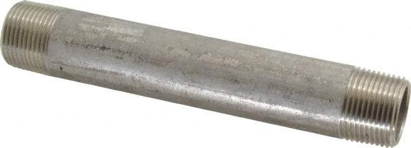 Merit Brass - Schedule 40, 3/4" Pipe x 6" Long, Grade 304/304L Stainless Steel Pipe Nipple - Welded & Threaded - Eagle Tool & Supply