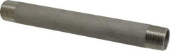 Merit Brass - Schedule 40, 1" Pipe x 10" Long, Grade 304/304L Stainless Steel Pipe Nipple - Welded & Threaded - Eagle Tool & Supply