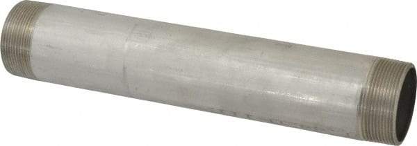 Merit Brass - Schedule 40, 2" Pipe x 12" Long, Grade 304/304L Stainless Steel Pipe Nipple - Welded & Threaded - Eagle Tool & Supply