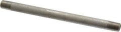 Merit Brass - Schedule 40, 1/8" Pipe x 5-1/2" Long, Grade 316/316L Stainless Steel Pipe Nipple - Welded & Threaded - Eagle Tool & Supply