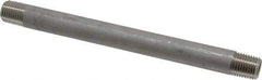 Merit Brass - Schedule 40, 1/4" Pipe x 6" Long, Grade 316/316L Stainless Steel Pipe Nipple - Welded & Threaded - Eagle Tool & Supply